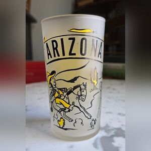 Arizona Hazel-Atlas Vintage Souvenir Frosted Glass Tumbler